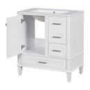 Bathroom Vanity & Tall Storage Cabinet Set With Doors, Adjustable Shelves, Soft Close Hinges, Sink by HouseOfZazla
