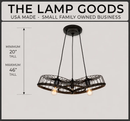 Rustic Industrial Wagon Wheel CHANDELIER TRIO Light by The Lamp Goods