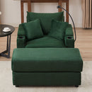 Modern Style Loveseat Sofa Sectional Sofa Couch With Storage Space, A Movable Ottoman, Two USB Ports, Two Cup Holders, A Phone Holder For Living Room by HouseOfZazla