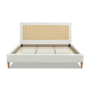 Haley - Upholstered Cane Back Platform Bed by HouseOfZazla