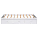Twin Size Platform Storage Bed With 3 Drawers - White by HouseOfZazla
