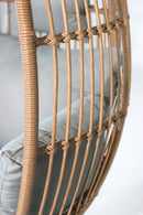 Outdoor Garden Wicker Egg Chair And Footstool Patio Chaise, With Cushions, Outdoor Indoor Basket Chair by HouseOfZazla