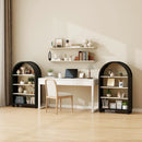 Arched 4-Tier Storage Cabinet with Carved Edges by HouseOfZazla