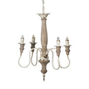 4 Light Chandelier, Hanging Light Fixture With Adjustable Chain For Kitchen, Bulb Not Included - Cream White by HouseOfZazla