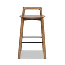 Sven - Modern Minimalist Low Back Counter Stool - Dark Brown Walnut by HouseOfZazla