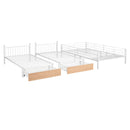 Triple Bunk Bed With Drawers And Guardrails by HouseOfZazla