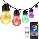 Colorful RGB Outdoor String Lights with App Control by LJGDeals