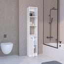 Linen Cabinet, 1 Door, 6 Shelves - White by HouseOfZazla
