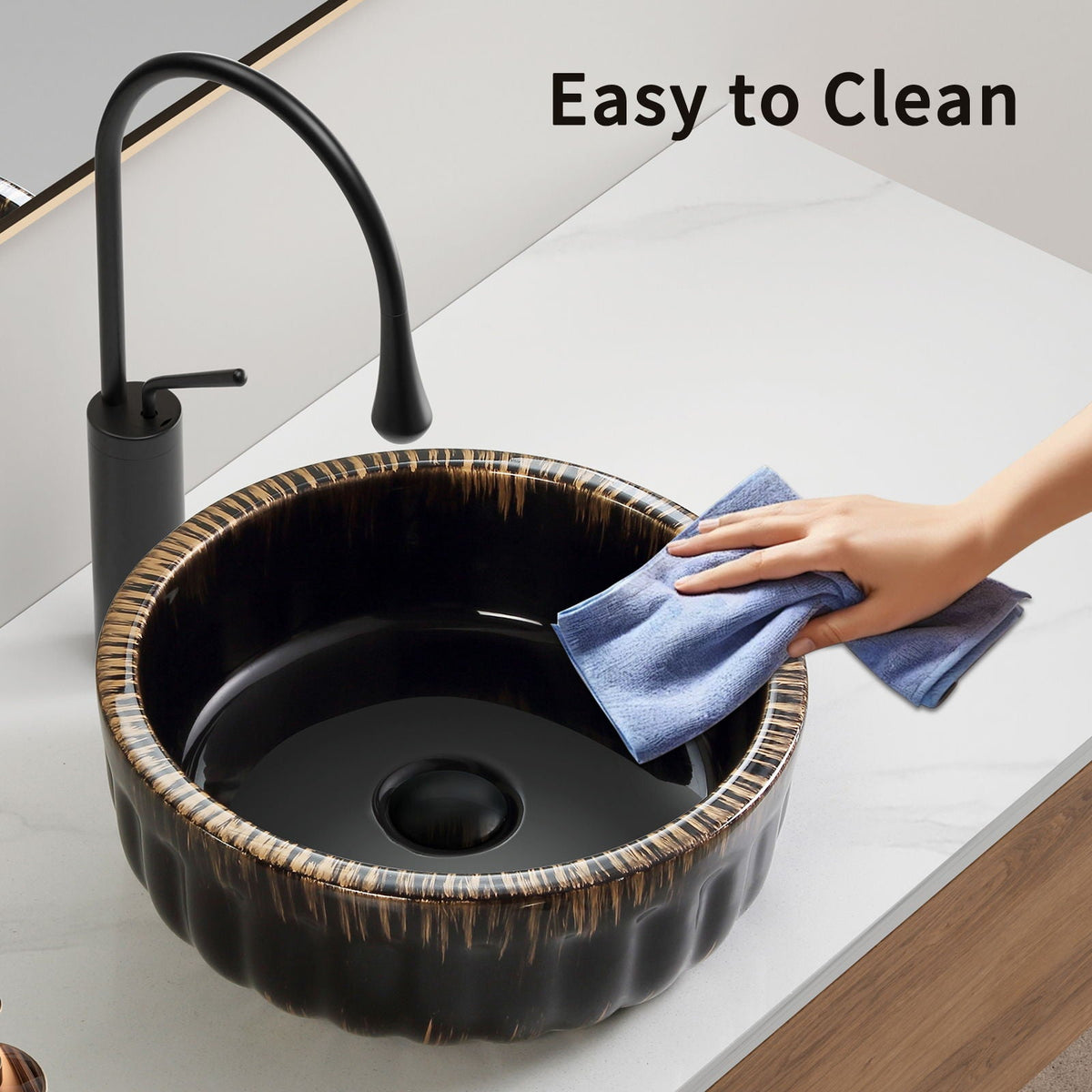 Vessel Sink, Above Counter Small Bowl - Black, photo 4 of 9