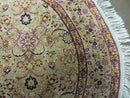 6' Handmade Fine Indian Wool Rug Carpet Round Silk Accent Beauty