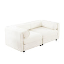 Stylish Sofa With Storage Seat And Cylindrical Backrest