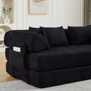 Convertible Sleeper Sofa Bed With Cylindrical Pillow by HouseOfZazla