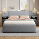 Upholstered Platform Bed With Reading Lights, Drawers, Trundle And Shelves by Unique Piece Furniture