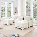 Stylish Sofa With Ottoman And Lumbar Pillows, Ergonomic Design by HouseOfZazla