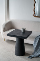 Square Side Table With Pedestal Base by HouseOfZazla