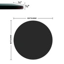 24" Inch Round Tempered Glass Table Top black Glass 1/2" Inch Thick Beveled Polished Edge