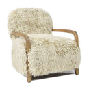 Enchante - New Zealand Sheepskin Accent Arm Chair - Taupe / Natural by HouseOfZazla