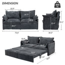 Pull Out Sofa Bed, Convertible Sleeper Sofa Couch, Side Storage, And USB / C - Type Charging Ports Chair by Unique Piece Furniture