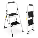 2 Step Ladder Folding Step Stool with Anti-Slip Wide Pedal by HouseOfZazla