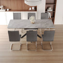 Modern Extendable Dining Table Set With Soft Padded Armless Chairs by HouseOfZazla