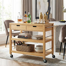 Indoor Multifunctional Bamboo Kitchen Cart by HouseOfZazla
