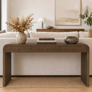 Dark Table with 3-Drawer Storage