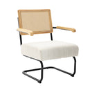 Accent Chair - Modern Industrial Slant Armchair with Metal Frame - Premium High Density Soft Single chair for Living Room Bedroom