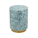 14" Round Accent Stool with Gold Base