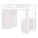 Loft Bed With Drawers, Desk, And Wardrobe by HouseOfZazla