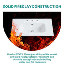 Glossy White Ceramic Integrated Sink by HouseOfZazla