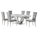 Kerw - 7 Piece Rectangular Dining Table Set - Gray by HouseOfZazla