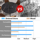 Modern Man-Made Stone Round Dining Table-Position For 6 People by Unique Piece Furniture