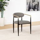 Bradbury Fabric Upholstered Dining Arm Chair Grey (Set of 2)