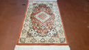 3x5 Red Chinese Plush Rug, Hand Knotted Soft Wool Carpet, Medallion Rug, Fine Vintage Rug, 120 Line, Small Area Rug
