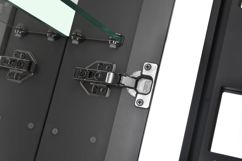 40in. W x 30 in. H LED Large Rectangular Aluminum Alloy Surface Mount Medicine Cabinet with Mirror