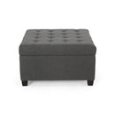 Upholstered Tufted Fabric Storage Ottoman by HouseOfZazla