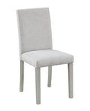 5 Piece Wooden Dining Table Set, Kitchen Table Set with a Rectangular Table and 4 Upholstered Chairs, Wooden Dining Room Table with Crystal Decoration and Chairs Set for Kitchen, Dining Room, Gray