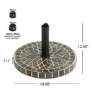 Enzo Tile Round Umbrella Base by HouseOfZazla