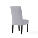 Amaranthine Upholstered Dining Chair With High Back And Wood Legs (Set of 2) - Light Gray by HouseOfZazla