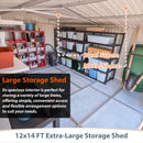 12×14 ft Outdoor Metal Storage Shed by HouseOfZazla