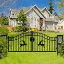 20x8 ft Dual Swing Driveway Gate with Ornamental Posts