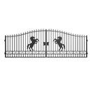 20x8 ft Steel Dual Swing Driveway Gate by Chery Industrial