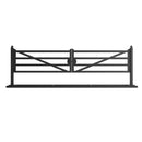 20 ft Farm Driveway Gate with Diagonal Tubes, Dual Swing