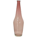 20in Translucent Pink Glass Rose Vase