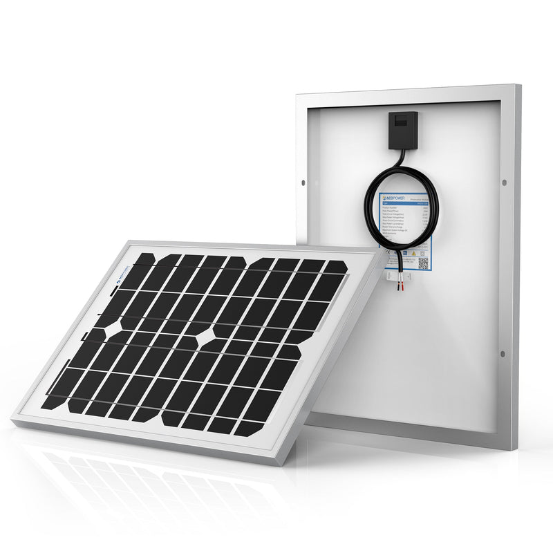 ACOPower 20 Watt Mono Solar Panel for 12 V Battery Charging, Off Grid