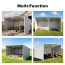 20'x12' Metal Livestock Shed for Horses & Farm Animals