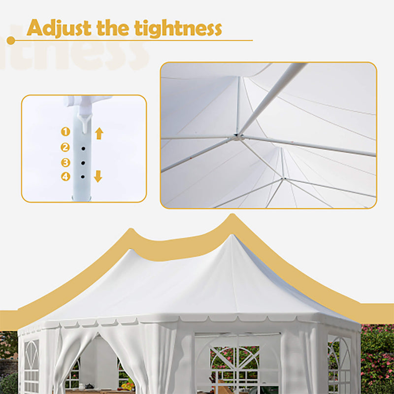 [20X15FT] Alora Extra Large Heavy-Duty Outdoor Waterproof Party, Wedding Tent With Steel Frame (SAK07645)