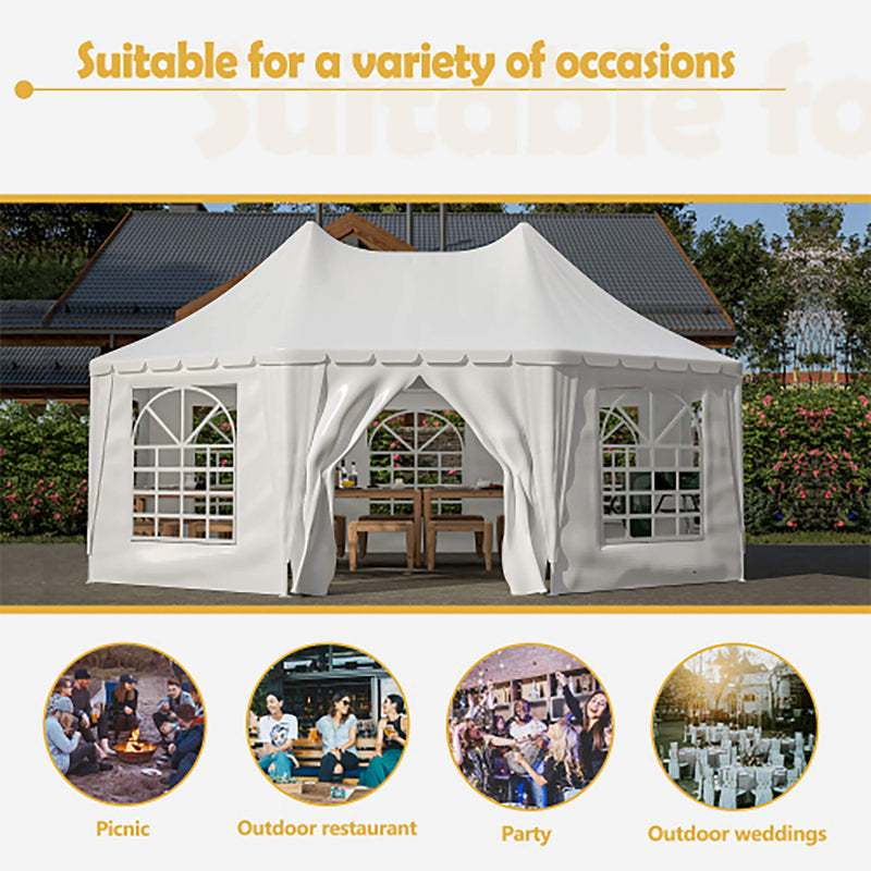 [20X15FT] Alora Extra Large Heavy-Duty Outdoor Waterproof Party, Wedding Tent With Steel Frame (SAK07645)