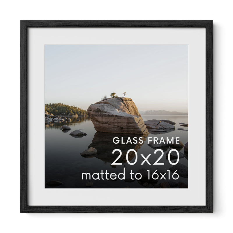 Standalone Glass Oak Wood Frames