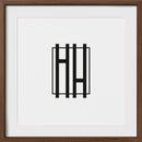 Walnut Oak Glass Picture Frame